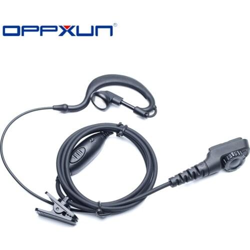OPPXUN G-Shape Ear Hook Earpiece Headset Microphone for Hytera Walkie Talkie HYT PD780 PT580H PD702 Portable Radio Headphone