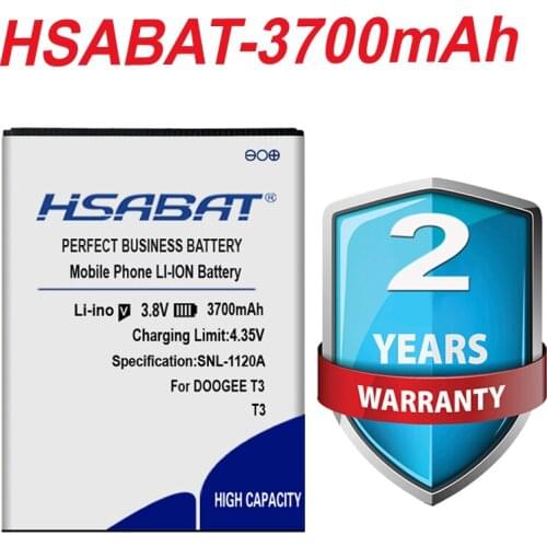 Original HSABAT 3700mAh Battery for Doogee T3 free shipping