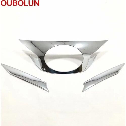 OUBOLUN For Toyota Vios XP150 2019 ABS Car Front Head Grille Logo Trademaek Decoration Sticker Cover Trim Exterior Accessories