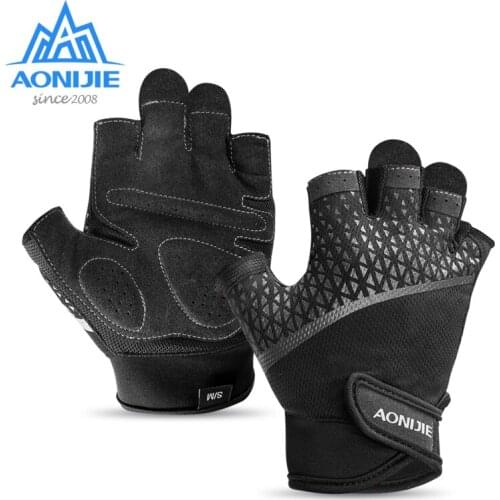 AONIJIE M52 Unisex Half Finger Sports Gloves For Running Jogging Hiking Cycling Bicycle Gym Fitness Weightlifting Nonslip
