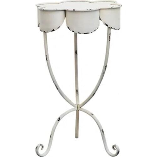 American Retro Shelf Wrought Iron Miscellaneous Shelf Small Coffee Table Outdoor Gardening Flower Stand Idyllic Flower Table