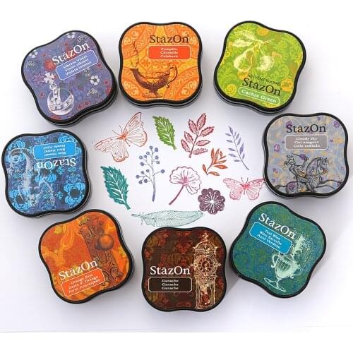 Yamano store full color (17color) TSUKINEKO Inkpads Stazon Mini Fast Dry Oil Based Ink Pad Japan