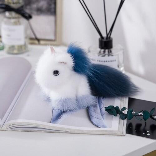 Factory Direct Sales Imported Mink Hair Unicorn Handbag Pendant Keychain Super Beautiful Colorful Unicorn Gift