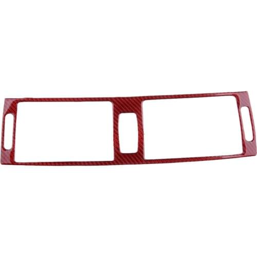 Console Middle Air Conditioning Vent Outlet Cover Trim Carbon Fiber Red Fit for BMW X5 E70 X6 E71 2008 2009 2010 2011 2012 2013