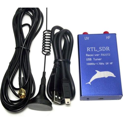 RTL2832U+R820T2 100KHz-1.7GHz UHF VHF HF RTL.SDR USB Tuner Receiver AM, FM Radio