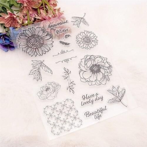 Hot Sale Sunflower Field Transparent Clear Stamps / Silicone Seals Roller Stamp For DIY Scrapbooking Photo Album/Card Making