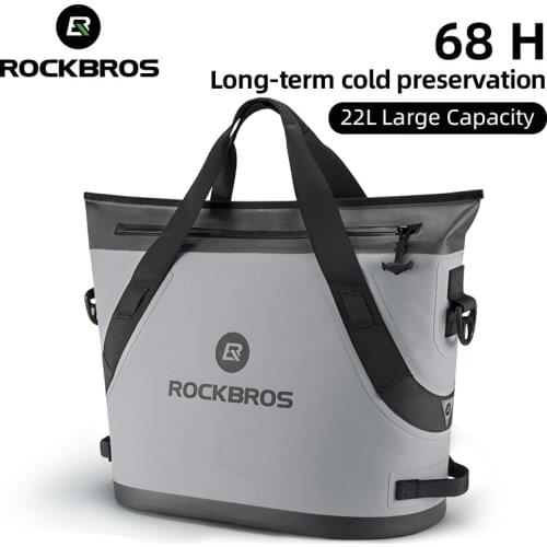ROCKBROS Picnic Bag Portable Fruit Food Beverage Beer Cooler Bag Outdoor Camping Fishing Car Cooler Box Basket High Capacity 20L