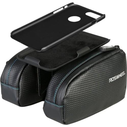 ROSWHEEL Smart Phone Bag for iPhone 6 6S 6Plus 6SPlus 7 7Plus Touch Screen Bike Cycling Top Frame Tube PU leather Pouch 121273-P