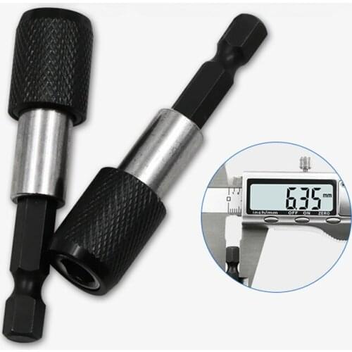 Hex Shank 6.35mm Quick Release Self-locking Extension Rod Electric Drill Magnetic Screwdriver Bit Holder Drill Bit Socket Tool