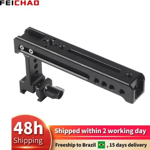 Top Side Handle Grip NATO Rail Slide Handgrip ARRI 1/4 Cold Shoe Cheese Mount for Balance Adjust Camera Cage Rig Monitor Lights
