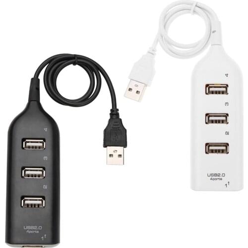 USB 2.0 High Speed USB Hub 5Mbps 4 Port Adapter Splitter Mini Hub Socket For PC Laptop Notebook Computer Windows Mac Accessories