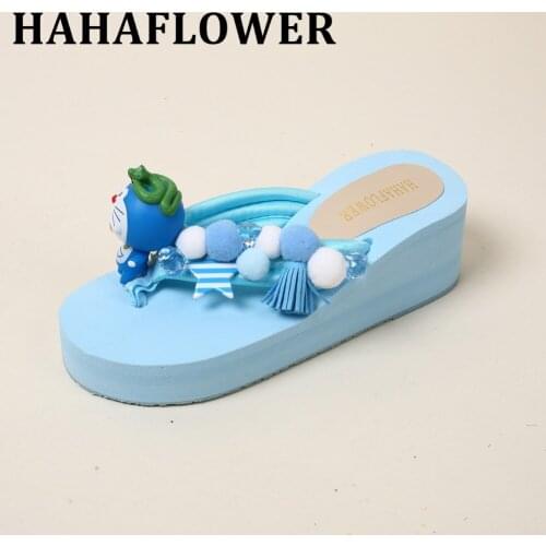 HAHA FLOWER New Cute Cat women High Heel Sandals party wedding shoes fashion heels Slippers Free shipping