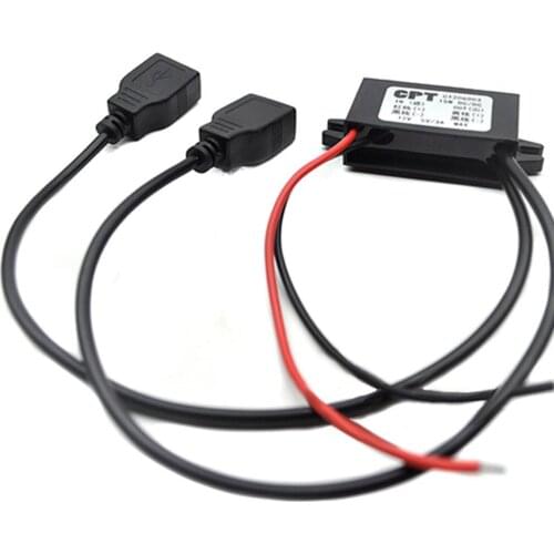 1pc Converter Module 12V To 5V 3A Double USB Step Down Module Power Output Adapter Duel Port Accessories
