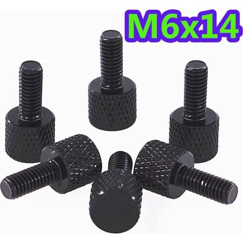 1Pc - 20Pc Computer PC Case M6 × 14mm Knurled Thumb Screws Hand Tighten Turn Knob Bolts Aluminium Alloy 6061 Anodised