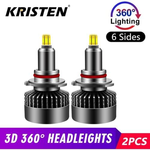 2PCS 360 Degrees Lighting H7 led H1 H8 HB4 H11 HB3 LED Canbus 9005 9006 H9 9012 Car Headlight Bulbs 110W 6000K 12000LM 12V Light