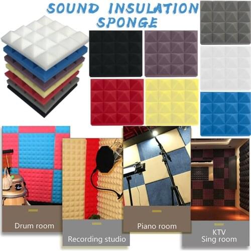 24PCS 30x30x4cm /12PCS Studio Acoustic Foam Sound Foam Sound Proofing Protective Sponge Soundproof Absorption Treatment Panel