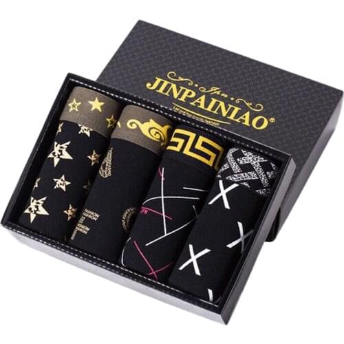 3/4pcs High Quality Brand Boxer Mens Underwear U Convex Boxers Shorts Sexy Comfort Male Panties Printed Breathable Underpants