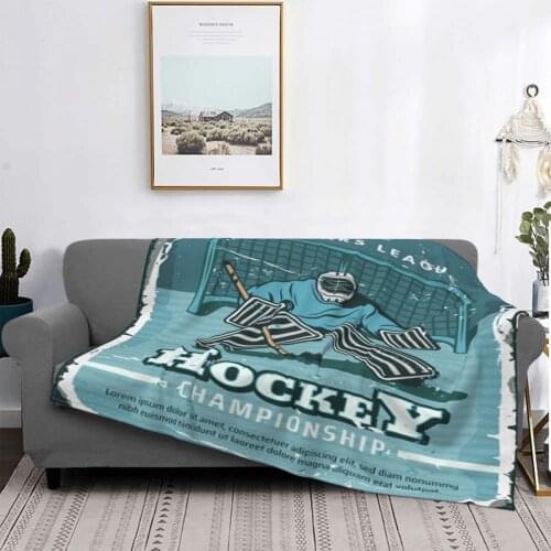 Ice Hockey 451 Blanket Bedspread Bed Plaid Rug Comforter Anime Plush Beach Blanket Picnic Bedspread Luxury Beach Towel