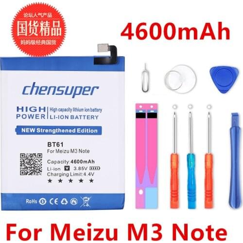 Chensuper 4600mAh BT61 High Quality Battery For Meizu M3 Note M681H M681 L Version L681 L681H L681C L681M L681Q Phone Battery