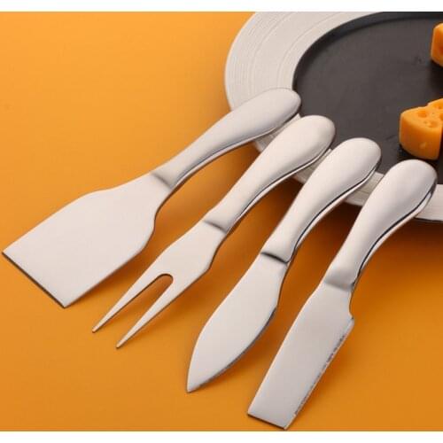 Stainless Steel Cheese Knife Four-Piece Cheese Cream Cutting Knife Fork Shovel Set Butter Knife Kitchen Baking Tools