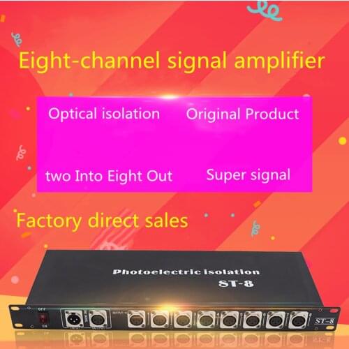 DMX512 Stage Lights Signal Amplifier Splitter With Photoelectric isolation 8 Way DMX Distributor 8 Channel DMX Distributor