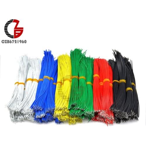100Pcs UL1007 24AWG Electrical Wire 0.14mm Tin Lead Plated Copper Cable Cuttable Thickness Soldering Wire 8/10/15/20cm 5 Colors