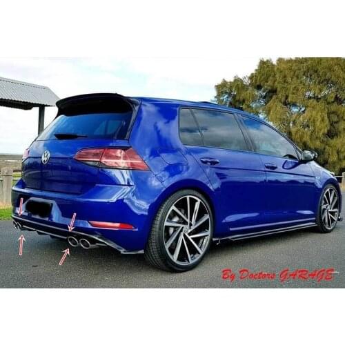 For Volkswagen Golf 7.5R Diffuser 4 Fake Exhaust Car Accessory Universal Modified Rear Bumper Attachment Styling Durable Sport