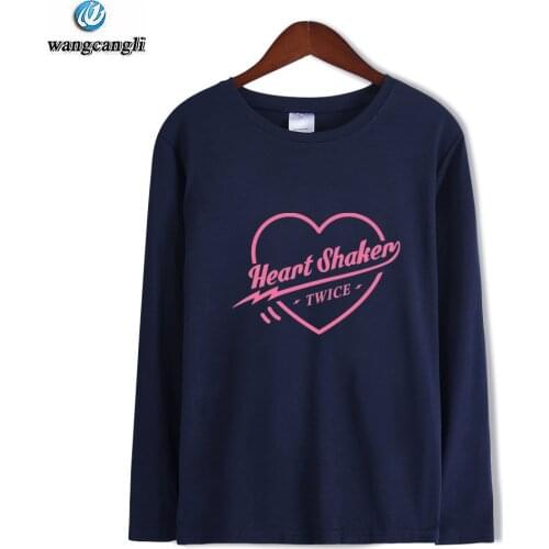 Kpop twice concert signal alll member name printing tshirt t shirt o neck long sleeve t shirts fashion once t-shirt tops xxs-4xl