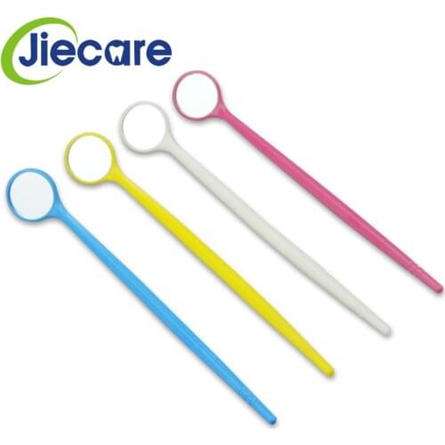 10 Pcs/Bag Dental Tooth Whitening Instrument Disposable Mouth Exam Reflector Mirror Plastic Anti-fog Lens Oral Hygiene Care Tool