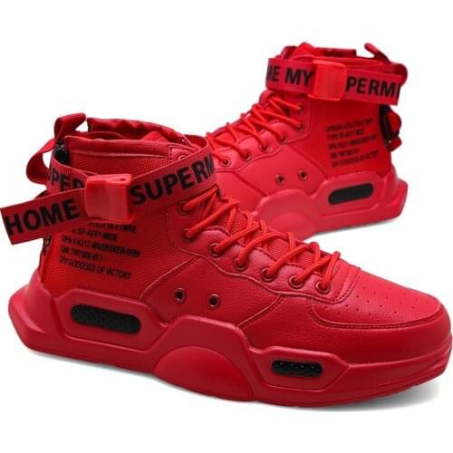Platform High Top Red Bottom Trend Sneakers For Men Hip Hop Casual Mens Shoes Tennis Male Adult Autumn 2021 Sports Shoes