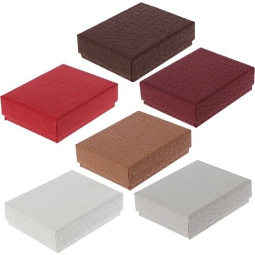 Kraft Paper Square Gift Boxes Jewelry Packaging For Earrings Necklaces Bracelets