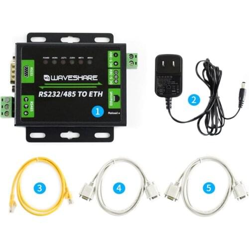 5V-36V 120MHz Industrial Grade RS485 RS232 to RJ45 Ethernet Interface Converter Module Adapter Kit , Modbus Websocket