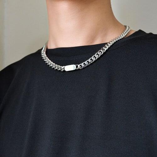 New Fashion Classic Stainless Steel Necklace for Men Double Weave Sweater Chain Jewelry Clasp Necklace Bracelet Boy Cuban Chain