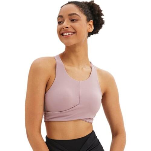 New Bottom Cross Women Shockproof Running Bra Women Full Cup Gym Workout Yoga Bra Sexy Back Cross Hollow Out Elastic Sports Bra