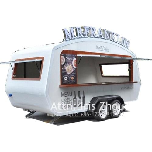 New design hotdog food kiosk food trailer multifunctional unique shape mobile food cart