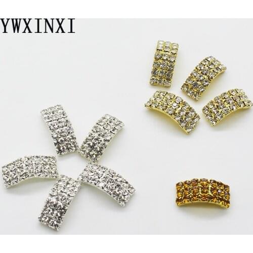 Wholesale hot sale 10 pcs/set 9 * 21mm arched diy jewelry accessories rhinestone accessories handmade decoration sewing buckle