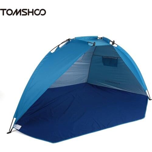 TOMSHOO Outdoor Beach Tent Sunshade Shelter 2 Person Sturdy 170T Polyester Tent for Fishing Camping Hiking Picnic Activity