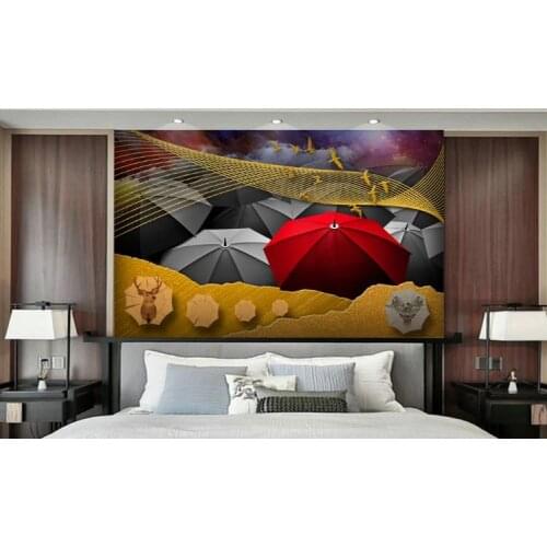 Custom any 3d Murals Abstract lines of High-end luxury umbrella Wallpaper Living Room TV Backdrop Wall Home Decor Wall Papers