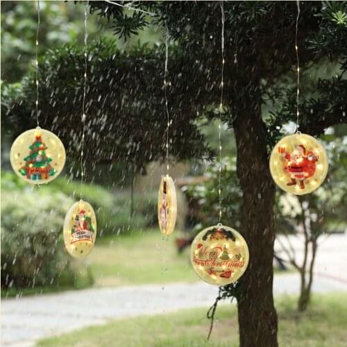 Christmas LED String Lights, Christmas Window Lights Novelty 3D Hanging Lights with USB Merry Christmas Curtain String Lights