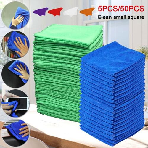 5-50 PCS Microfiber Car Cleaning Towel 30x30/25x25cm Automobile Motorcycle Washing Glass Household Cleaning Towel Car Care Cloth