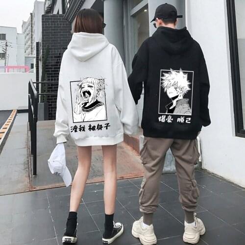 Harajuku My Hero Academia Unisex Hoodies Couple Wear Japanese Anime Boku No Hero Academia Printed Mens Hoodie Streetwear