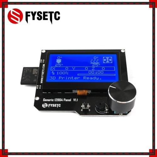 Generic 12864 Panel V1.1 Smart Controller 12864LCD Display Blue Screen With SD Reader Support Marlin DIY For F6 Cheetah Ramps