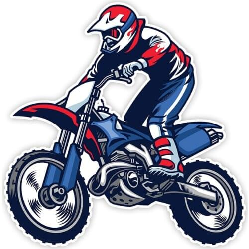 Motocross Ride The Bike Colorful Car Sticker Funny Vinyl Stickers Styling Removable Decal 15cm*15cm