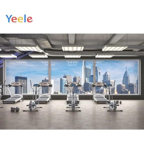 Yeele Interior Photocall Gym Equipment French Window Photography Backdrop Personalized Photographic Backgrounds For Photo Studio