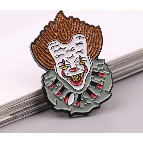 Clown Pin Stephen Kings It Horror Movie Enamel Pins Badge Halloween Lapel Pin Brooch for Women Men Cartoon Jewelry