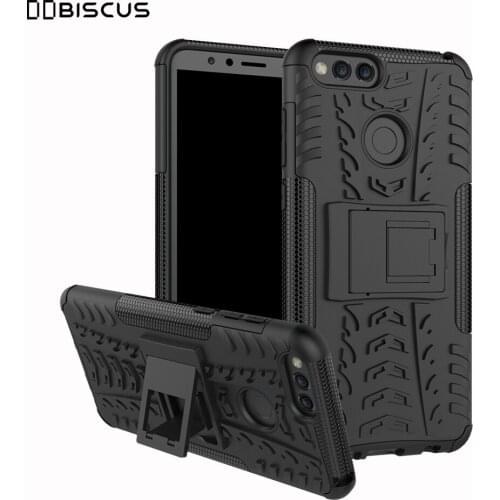 For Huawei Honor 7X BND-L21 BND-TL10 BND-AL10 Case Heavy Duty Armor Hard PC Plastic Soft Silicone Stand Cover Honor 7 X BND L21