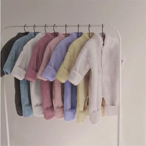 Newborn Baby Winter Romper Infant Baby Girls Boy Clothes Soft Fleece Baby Jacket Coat Autumn Spring Newborn Jumpsuit For 0-2Y