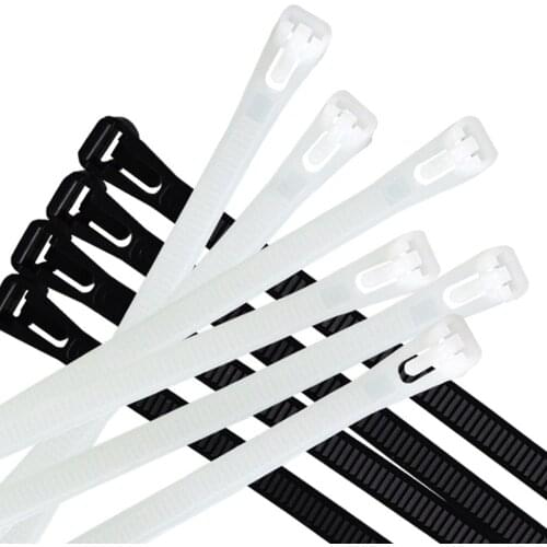 100PCS Releasable Nylon Cable Ties Reusable Zip Tie Strap 8*150/200/250/300/400mm