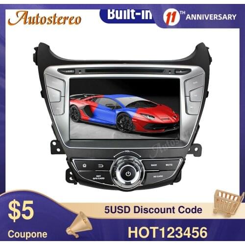 For Hyundai Elantra 2014-2016 Car DVD Player Android10 PX5/PX6 GPS Navigation Auto Radio Stereo Head Unit Multimedia Player