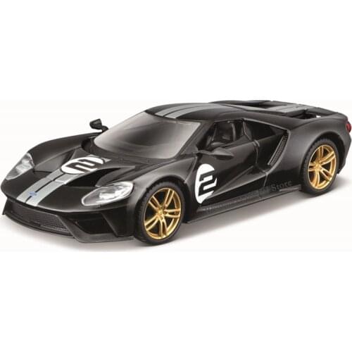 Bburago 1:32 Scale 2017 Ford GT #2 Heritage Edition Alloy Luxury Vehicle Diecast Cars Model Toy Collection Gift